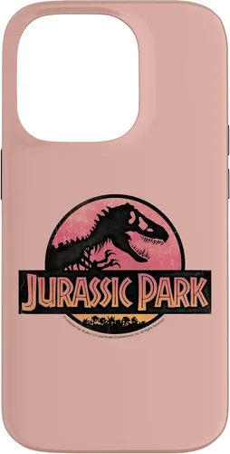 Vista 17 de Funda con logotipo degradado rosa para iPhone 16 Jurassic Park