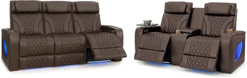 Vista 17 de Seatcraft Armada LT - Sofá de cine en casa con mesa plegable Negro