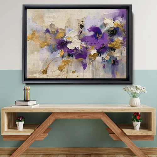 Vista 6 de Abstract Horizons, Canvas Painting - Fusion of Acrylic and, Creating Captivating Wall Art