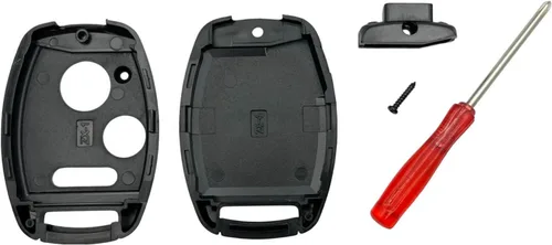 Vista 3 de Carcasa de repuesto para llavero Honda Accord Crosstour Civic Odyssey Fit CR-V CR-Z, funda para llavero con destornillador (negro)