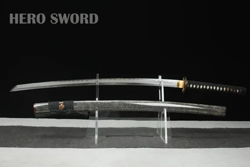 Vista 3 de Espada katana hecha a mano del rey león, arcilla auténtica, acero templado plegado, espada samurái japonesa avanzada, molienda manual avanzada, 41