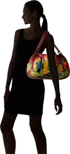 Vista 6 de Anna by Anuschka - Bolso de hombro para mujer, piel genuina y fruncida, diseño original