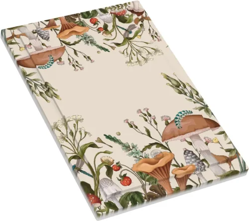 Vista 3 de Placa de Pared en Blanco de 1-Gang Sin Dispositivo Beige Lindo Vintage Boho de los 70s Hongo Fungus Planta Floral Botánica Libélula Interruptor