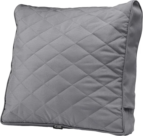 Vista 19 de Classic Accessories Montlake FadeSafe FadeSafe - Cojín de respaldo para silla de patio, 19 x 20 x 4 pulgadas, color gris jaspeado