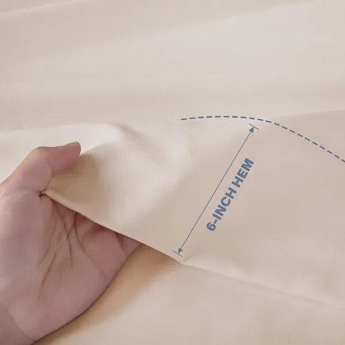 Vista 3 de Lavisun Paquete de 2 sábanas planas, sábanas planas de calidad de hotel, sábanas de microfibra cepillada, sábanas a granel para masaje, hogar, Beige