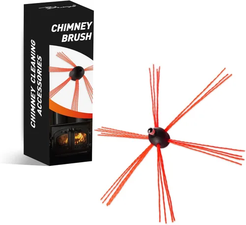 Vista 9 de Kit de deshollinador Bluesea de 4 piezas con varilla de nylon, accesorios para limpieza de chimenea con llave hexagonal y adaptador para taladro