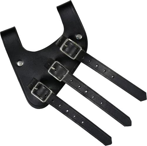 Vista 24 de Cinturón medieval con vaina para espada aventurero con soporte de cuero para espada universal, espada larga, cutlass