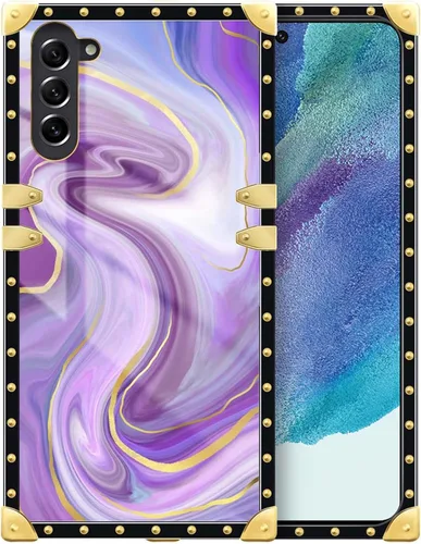 Vista 24 de Funda compatible con Samsung Galaxy S10 4G, TPU suave de lujo y parte trasera de policarbonato duro para niñas y mujeres, funda protectora a prueba