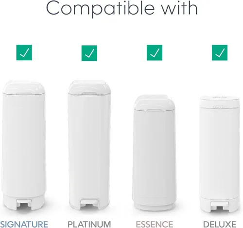 Vista 7 de Diaper Genie Recarga fácil de enrollar 30 bolsas por recambio Capacidad para hasta 1410 pañales para recién nacidos Control de olores Bolsas