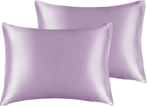 Vista 68 de BEDELITE Funda de almohada de satén para cabello y piel, súper suave y refrescante similar a las fundas de almohada de seda, paquete de 2 con cierre