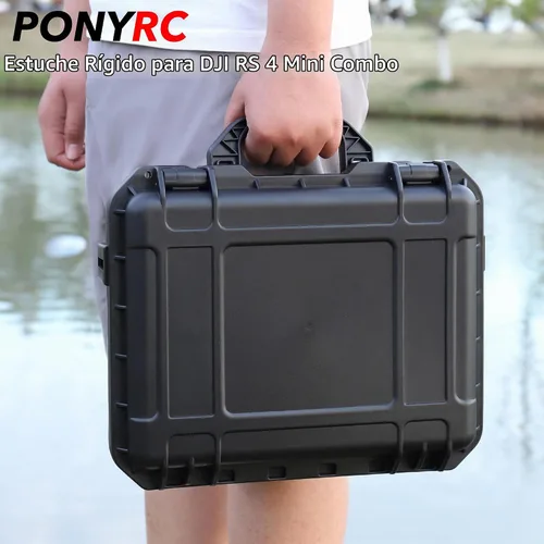Vista 5 de RS 4 Mini Estuche Duro, Estuche de Viaje de Almacenamiento Impermeable para DJI RS 4 Mini Combo de Gimbal Creador Estabilizador Ligero y Accesorios