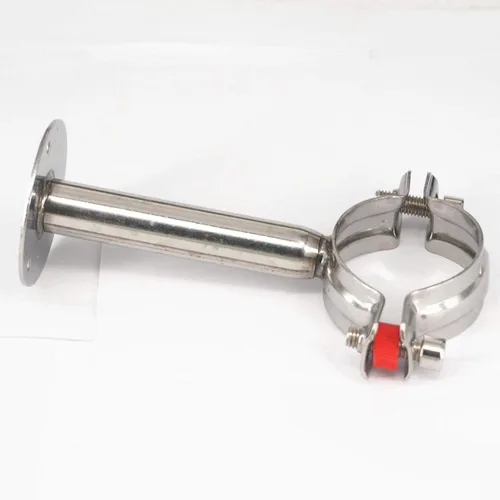 Vista 5 de 1pc Fit Tube O/D 63 mm Pole Length 45mm 304 Stainless Steel Pipe Clamp Clip Support Bracket with Base Plate