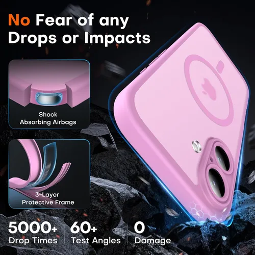 Vista 708 de TOCOL Funda para iPhone 11, compatible con Magsafe, protección completa de cámara, imanes integrados, protección contra caídas, funda translúcida