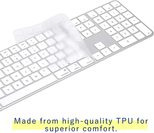 Vista 3 de Funda de teclado para teclado mágico M4 iMac 2024 (diseño europeo, llave de entrada de 7 formas) (modelo A3119, Touch ID, con llave numérica), funda