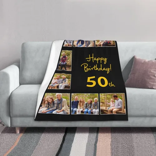 Vista 2 de JCETUNO Regalos personalizados de San Valentín para él y ella, mantas personalizadas con foto, mantas de fotos personalizadas, mantas de fotos
