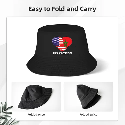 Vista 4 de Sombreros de pescador de amistad de doble tejido para mujeres/hombres, sombrero de pescador para adultos, sombrero de pescador, plegable