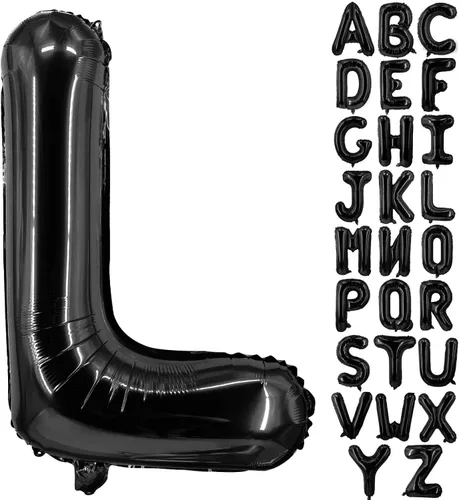 Vista 29 de Lovoir Globos grandes de 40 pulgadas con letras B negras de gran tamaño, globo de helio de aluminio de Mylar para decoración de fiesta