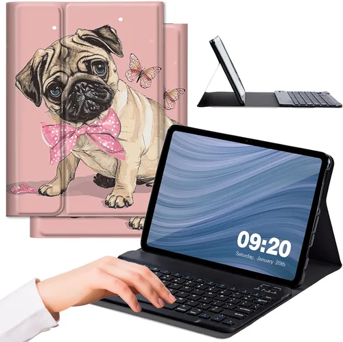 Vista 11 de Funda para Samsung Galaxy Tab A8 10.5 con teclado, fuerte sellado magnético desmontable Bluetooth teclado inalámbrico cubierta de cuero para Samsung