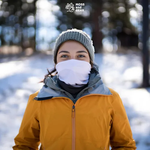 Vista 9 de Polaina de cuello de invierno, máscara de esquí, media pasamontañas, máscara facial para actividades de clima frío