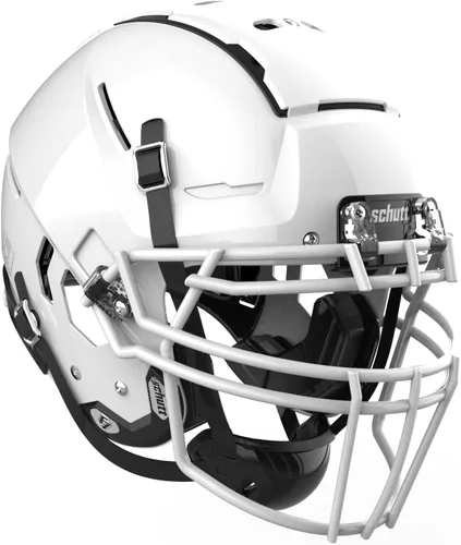 Vista 9 de Schutt F7 2.0 Casco de Fútbol Americano Universitario - Hombres, Niños (14+) - Blanco Brillante Moldeado, Negro - Mediano - Fútbol NCAA - Exterior