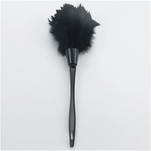 Vista 3 de KUOIN Plumeros de plumas French Maid de 12 pulgadas para mujer, accesorios de disfraz de Halloween, Blanco + Negro