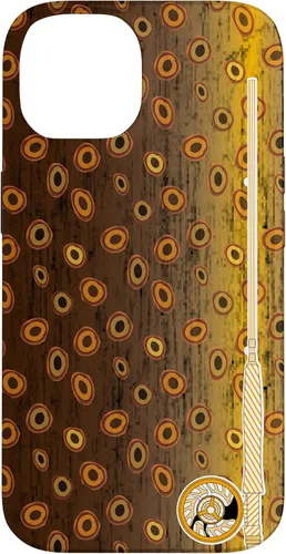 Vista 4 de Funda de pescador con estampado de trucha marrón para iPhone 16