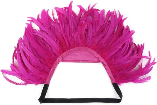Vista 4 de ZUCKER Collar de plumas de carnaval, accesorio de disfraz