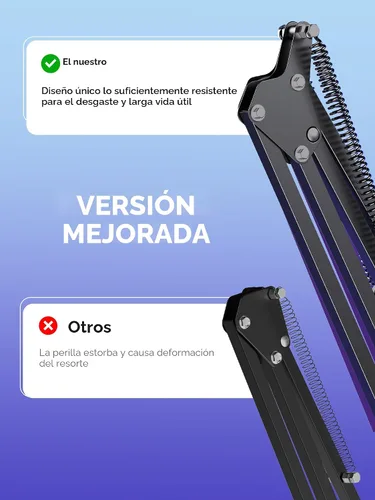 Vista 7 de InnoGear Soporte de micrófono de brazo extendido para cantar podcast, negro Desk Mount, Desktop Stands, Adjustable Reach, Rotate Fully, Folds Away
