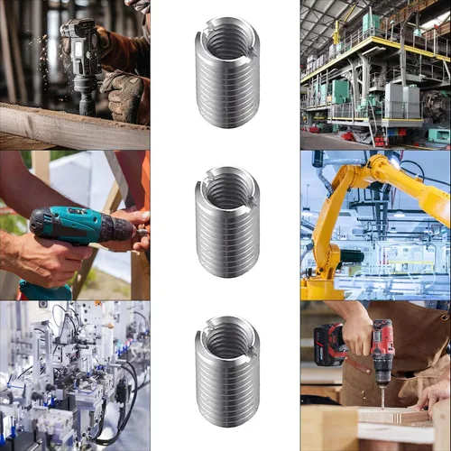 Vista 7 de 20 piezas de tuercas reductoras de rosca, M8 macho a M6 hembra, tuercas de conversión de manga de tornillo, reductores roscados, adaptadores