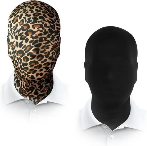 Vista 12 de JEGERMIG Paquete de 2 máscaras de cara completa con capucha para disfraz de Halloween y cosplay