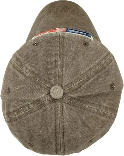 Vista 4 de Gorra de béisbol con bandera americana de algodón vintage ajustable lavada desgastada para hombres mujeres adolescentes