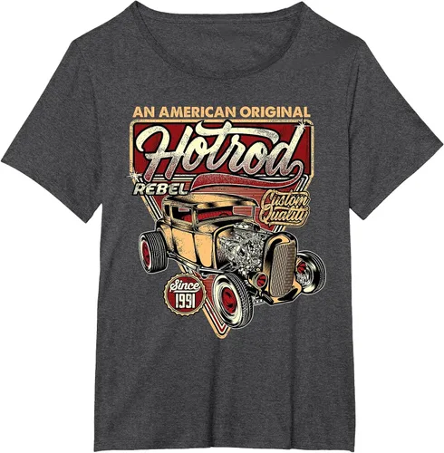 Vista 8 de Camiseta vintage Hot Rod Speed and Power para hombre Asphalt Grey