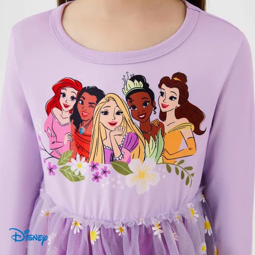 Vista 4 de Disney Vestido de tul de malla de manga larga para niña de 2 a 6 años