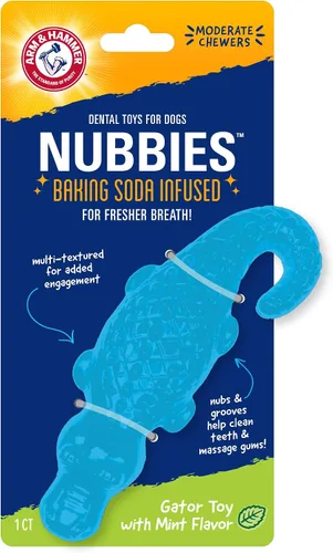 Vista 16 de Arm & Hammer for Pets Nubbies Duality Bone - Juguete dental para perros, el mejor juguete masticable para masticadores moderados, ayuda a reducir