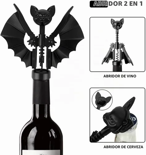 Vista 2 de Abridor de vino gótico, regalos de Halloween para mujeres, lindos accesorios de cocina