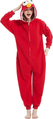 Vista 6 de Disfraz unisex de Halloween para adultos, traje de animal, pijama de una sola pieza