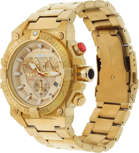 Vista 2 de MULCO Mens Watch Buzo Stainless Steel with Silicone Strap Quartz Chronograph Movement Premium Analog Display - Water Resistant