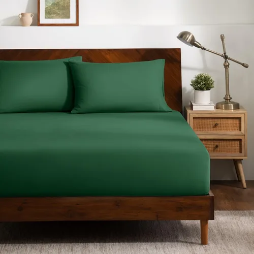 Vista 18 de Bare Home Juego de Sábana Bajera + Fundas de Almohada - Microfibra Ultra-Suave de Lujo 1800 - Doble Cepillado - Bolsillos Profundos - Ajuste Fácil