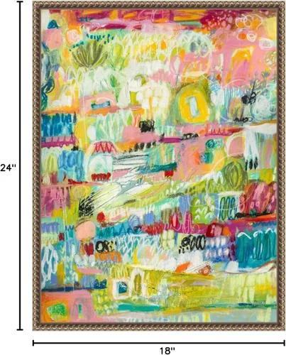Vista 7 de Amanti Art Karen Fields - Lienzo enmarcado para pared, 24 x 18 pulgadas, jardín bohemio II por Karen Fields, lienzo enmarcado para pared, arte