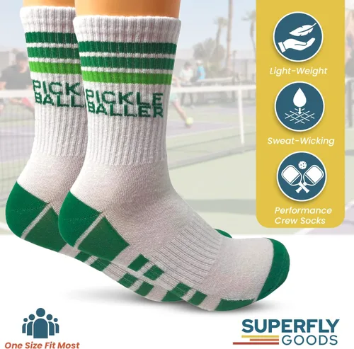 Vista 2 de Calcetines de rendimiento para hombres y mujeres, calcetines deportivos novedosos para deportes, golf, tenis, pickleball yoga, unisex