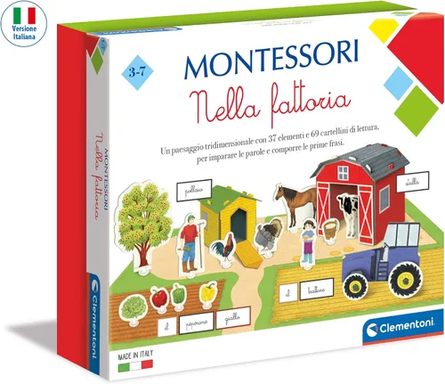 Vista 5 de Clementoni 16100 16100-Montessori-Animales, Juego Educativo, Multicolor