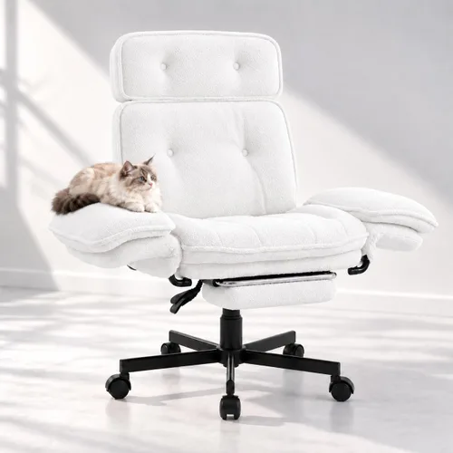 Vista 9 de Silla de oficina Criss Cross con ruedas, brazos abatibles y reposacabezas Rosa