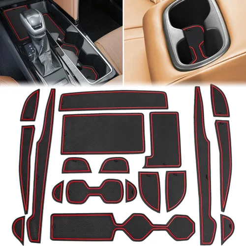 Vista 12 de auovo Alfombrillas antipolvo para Toyota Camry 2018 2019 2020 2021 2022 2023 2024 ajuste personalizado para portavasos de consola central, Gris