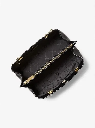 Vista 2 de MICHAEL KORS Teagan Bolso de hombro grande de cuero con guijarros (negro), Negro
