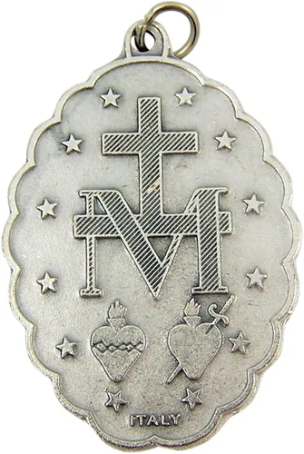 Vista 2 de Medalla milagrosa con borde festoneado, 2 14 pulgadas