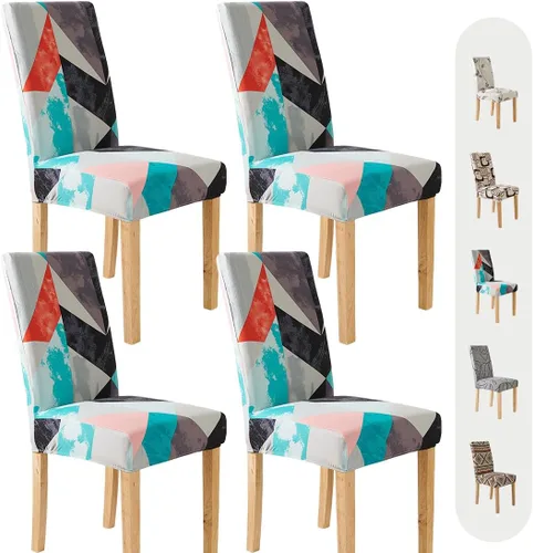 Vista 42 de Secgo - Juego de 2 fundas para sillas de comedor, funda elástica para sillas de comedor, fundas lavables de elastano para sillas de cocina Parsons