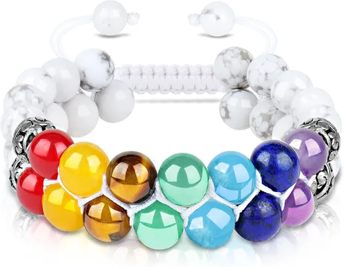 Vista 14 de Pulsera de triple protección, ojo de tigre malvado de ojo y obsidiana negra de 0.315 in, pulsera curativa para hombres y mujeres, pulsera curativa