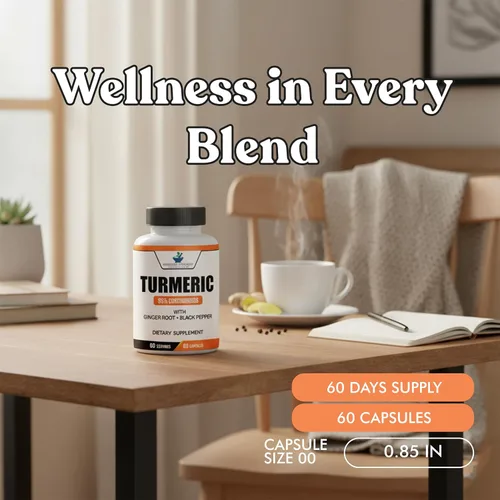 Vista 7 de American Standard Supplements Extracto de cúrcuma – Curcumina 95% con extracto de raíz de jengibre y extracto de pimienta negra – 60 cápsulas