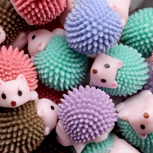 Vista 7 de Figuras de juguete de erizo - Figuras de animales salvajes 25 piezas - Figuritas de fiesta para niños - Decoración de pastel - Juego de decoración