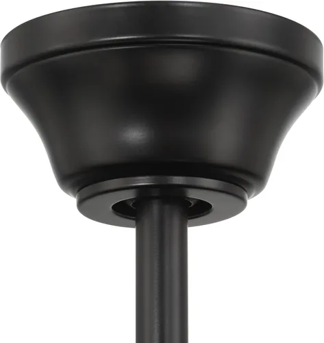 Vista 11 de Craftmade Ventilador de techo Eos de 52 pulgadas con 3 luces en acabado negro plano con cuchillas reversibles planas negras/madera gris